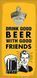 Дерев'яна настінна відкривачка для пляшок &laquo;Drink good with beer good friends&raquo; 32х15 см (ODP_20J006) ODP_20J006 фото 1