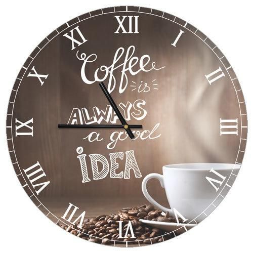 Настінний годинник &laquo;Coffee is always a good idea&raquo; 36 см CHR_P_15M044 фото