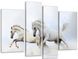 Модульна картина Білі Коні Art-89_4 з лаковим покриттям Art-89_4 фото 1