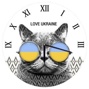 Настінний годинник &laquo;Кіт в окулярах&raquo; 36 см CHR_O_15M082 фото