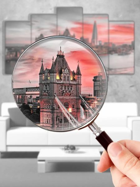 Модульная картина DK Лондонский закат 80x125 см (MK50049) MK50049 фото