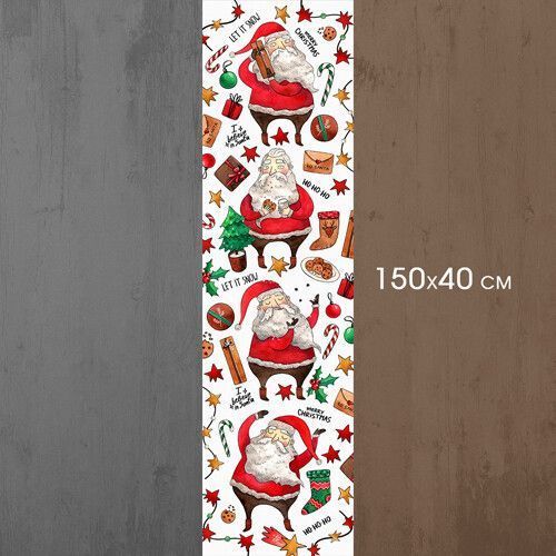 Дорожка на стол (раннер) &laquo;Санта&raquo; 150х40 см (DR_23NG038) DR_23NG038 фото