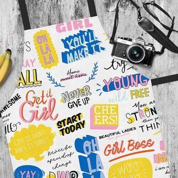 Кухонний фартух Girl білий 75х51 см (FRTC_21M007) FRTC_21M007 фото