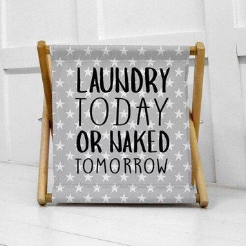 Складний кошик, корзина для зберігання &laquo;Laundry today or naked tomorrow&raquo; (KOR_21S011) KOR_21S011 фото