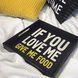 Дерев'яний піднос. таця &laquo;If you love me give me food&raquo; 33х33х4 см (PDN_19M004_BL) PDN_19M004_BL фото 2