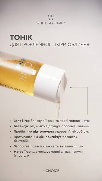 Тоник для проблемной и склонной к появлению акне кожи лица TONIC ACTIVE антиакне/себум баланс Choice 200 мл choice_100 фото