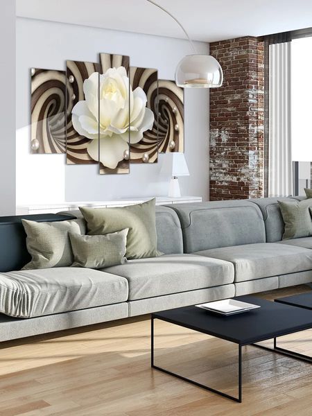 Модульна картина DK Абстракція з білою трояндою 80x125 см (MK50027) MK50027 фото