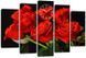 Модульная картина с часами DK Букет из красных роз 80x108см (m5c-chf12) m5c-chf12 фото 1