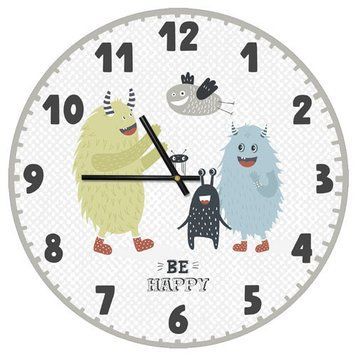 Настінний годинник &laquo;Be happy&raquo; 36 см CHR_P_20A006 фото